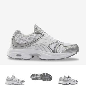 Reebok White and Gray Sneakers